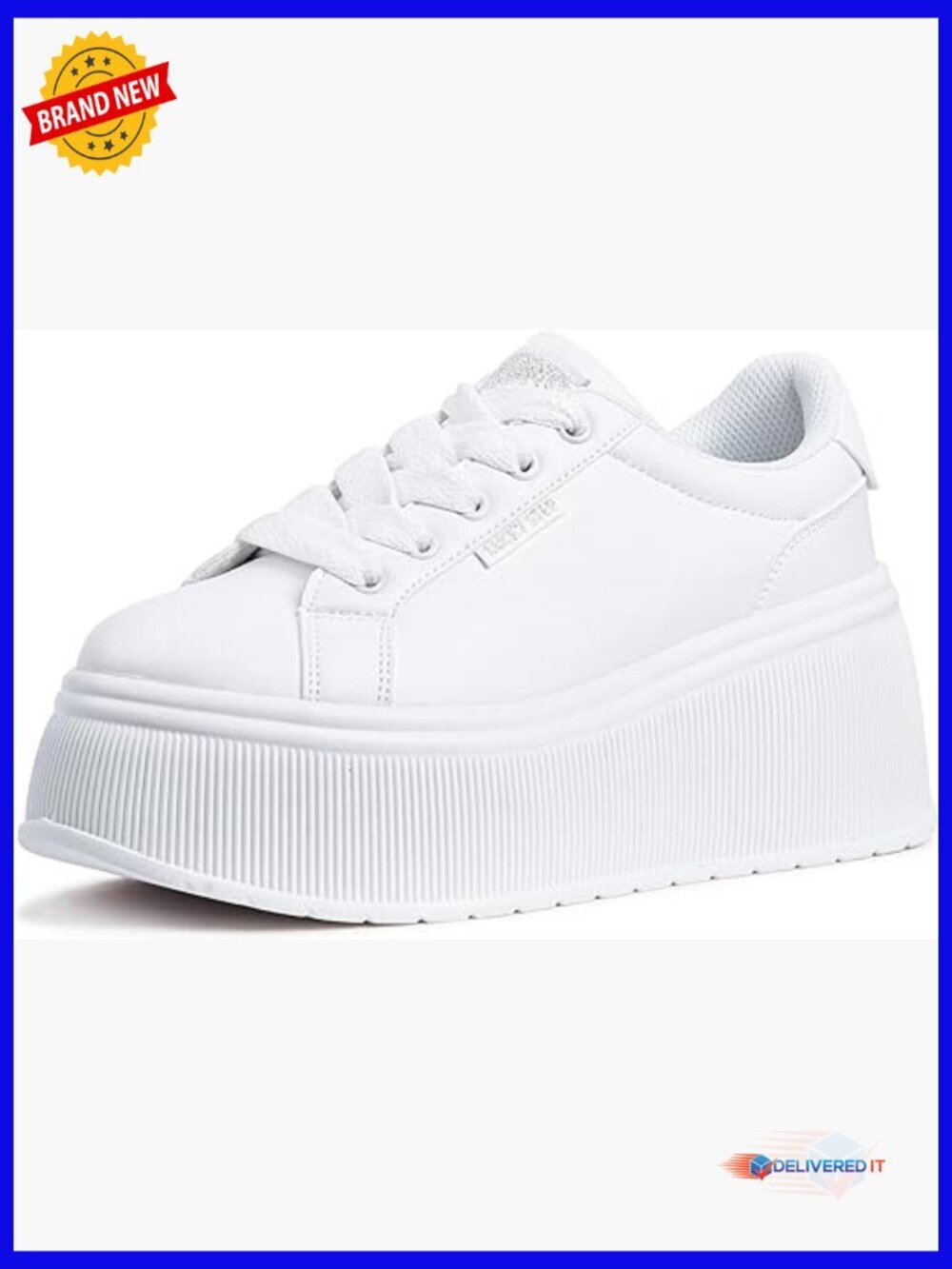 Platform Wedge Sneakers Lace Up Retro Low Top Walking Shoes